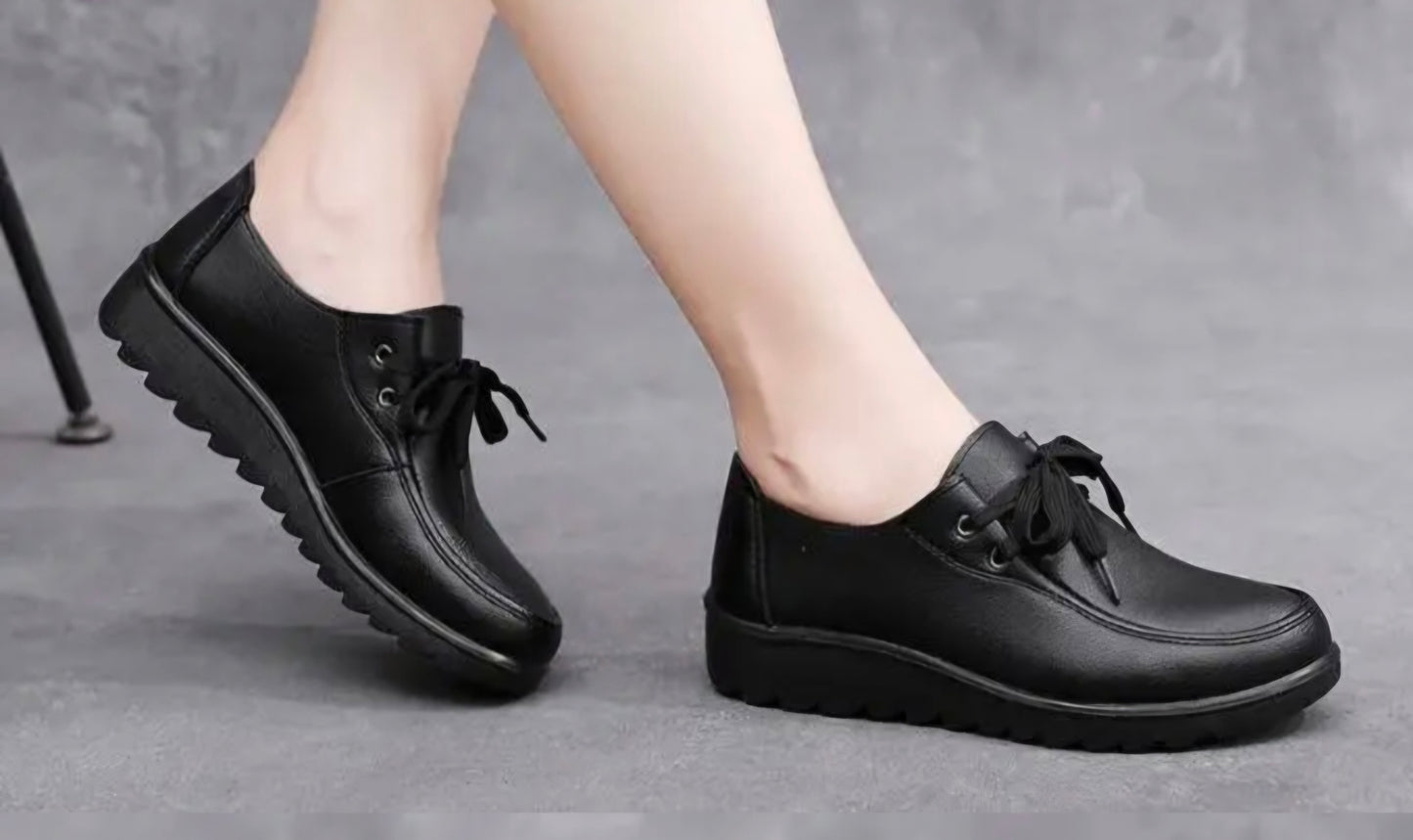 Women's Lace Up Black Formal Shoes
