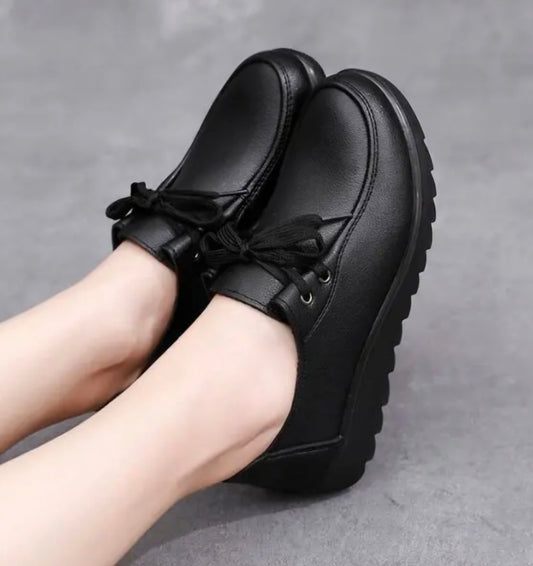 Women's Lace Up Black Formal Shoes
