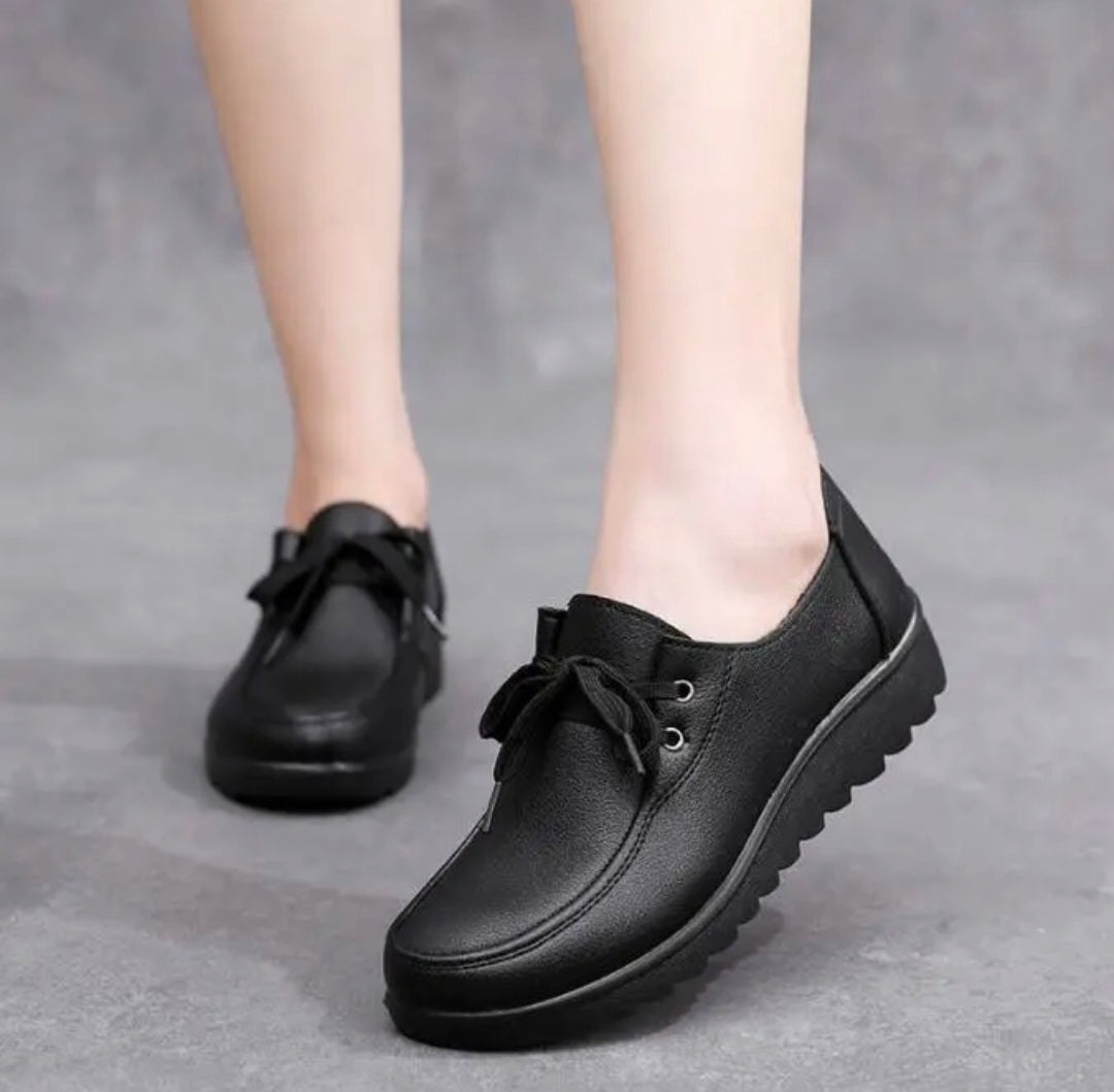 Women's Lace Up Black Formal Shoes