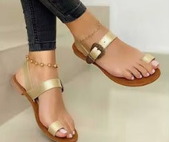 Women Summer Fashionable Clip Top Cross Trap Flat Sandals